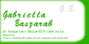 gabriella baszarab business card